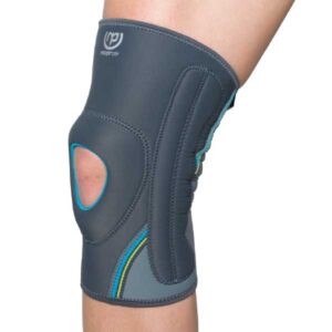 Rodillera con rodete y flejes