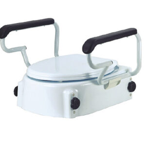 Alza de inodoro con tapa y asas