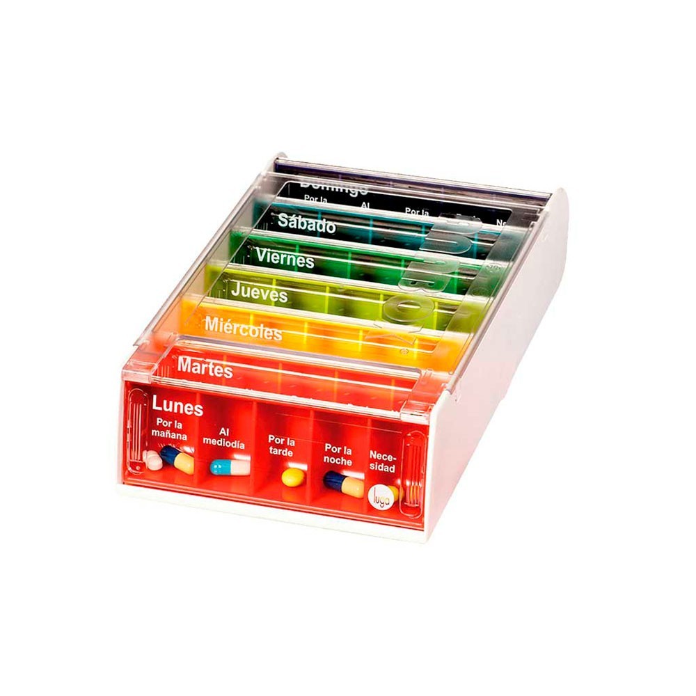 Pastillero dosificador semanal cartucho diario
