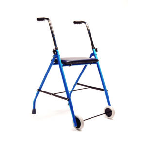Andador dos ruedas y asiento
