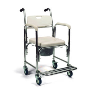 Silla ducha y WC con reposapiés abatibles