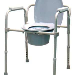 Silla WC adaptable con tapa y reposabrazos