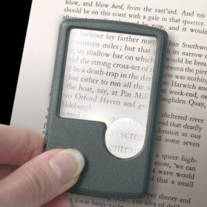 Lupa cuadrada de mano con luz