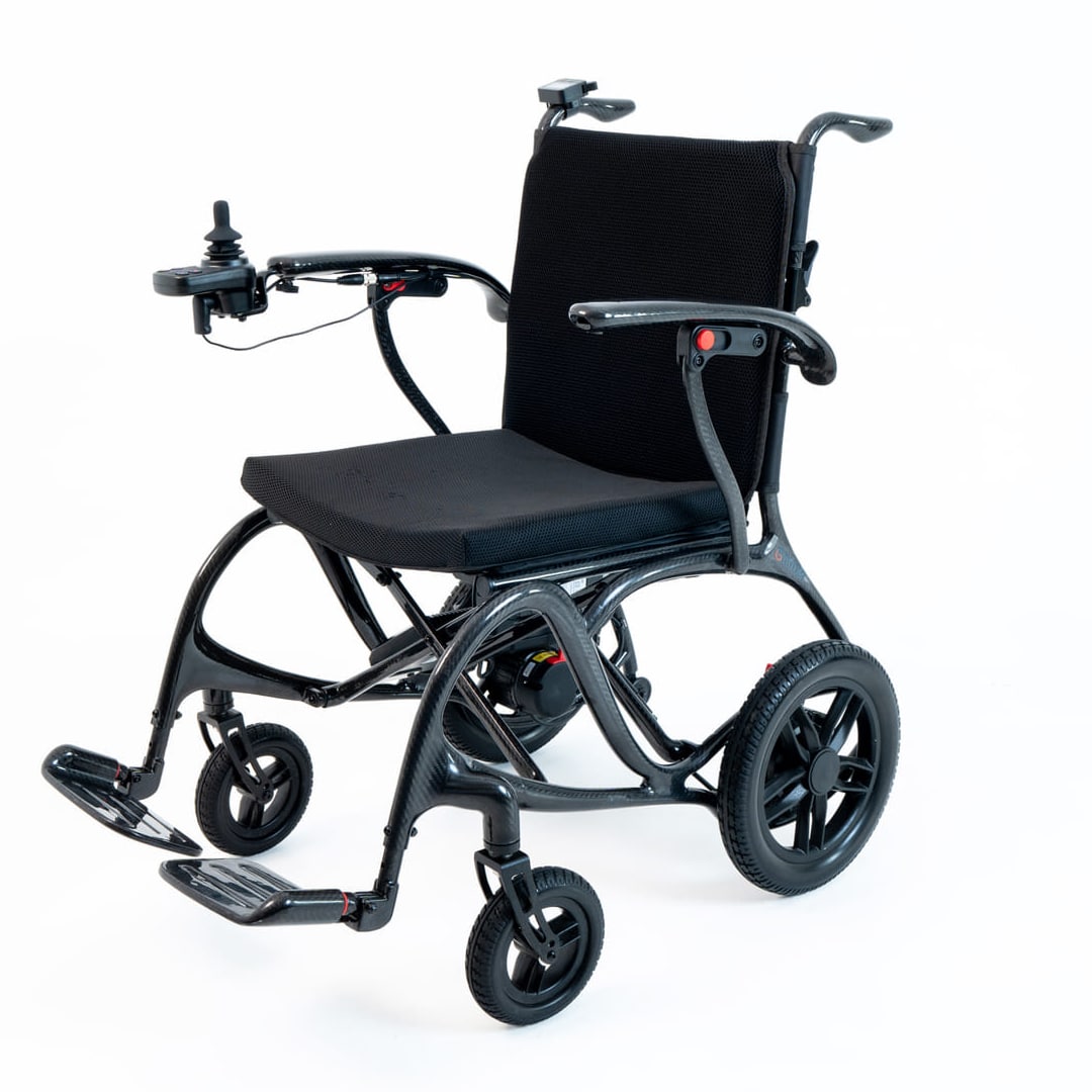 Silla de ruedas eléctrica de fibra de carbono